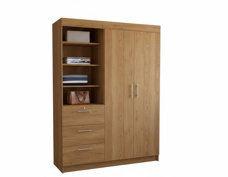 Ropero de melamina con repisas  - LUMIK FAMUZE