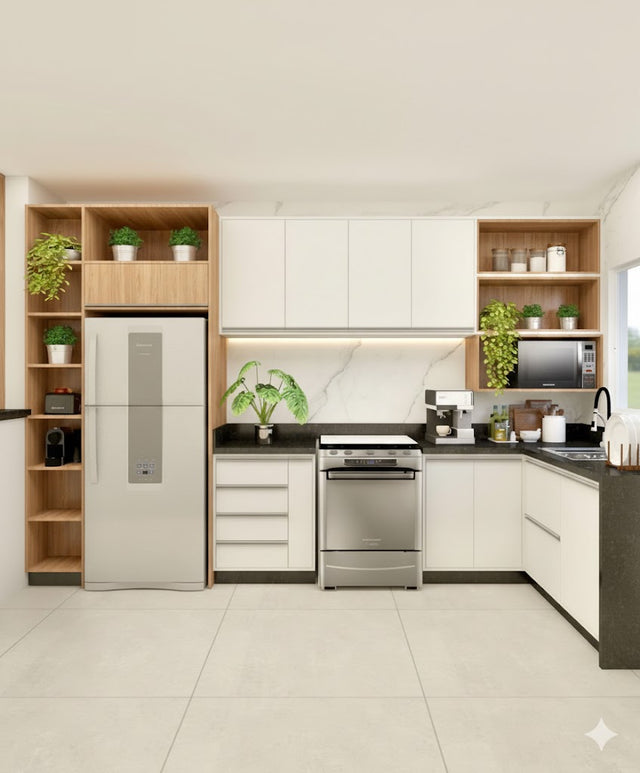 Cocinas  melamina en L - METRICA FAMUZE