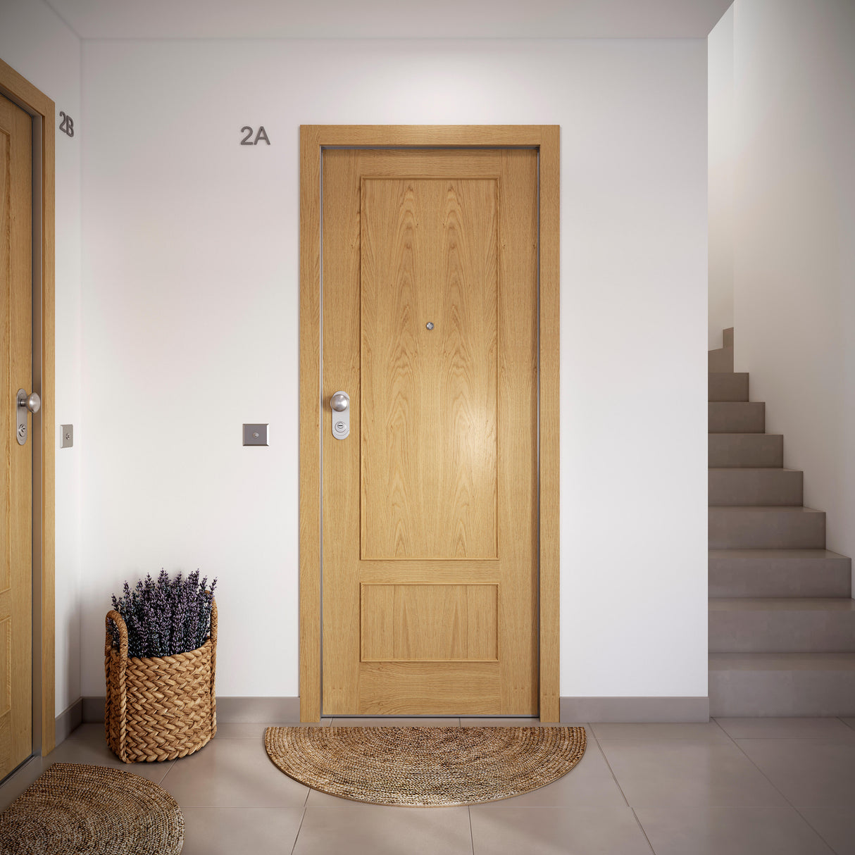 Puerta principal de madera - SOLARA
