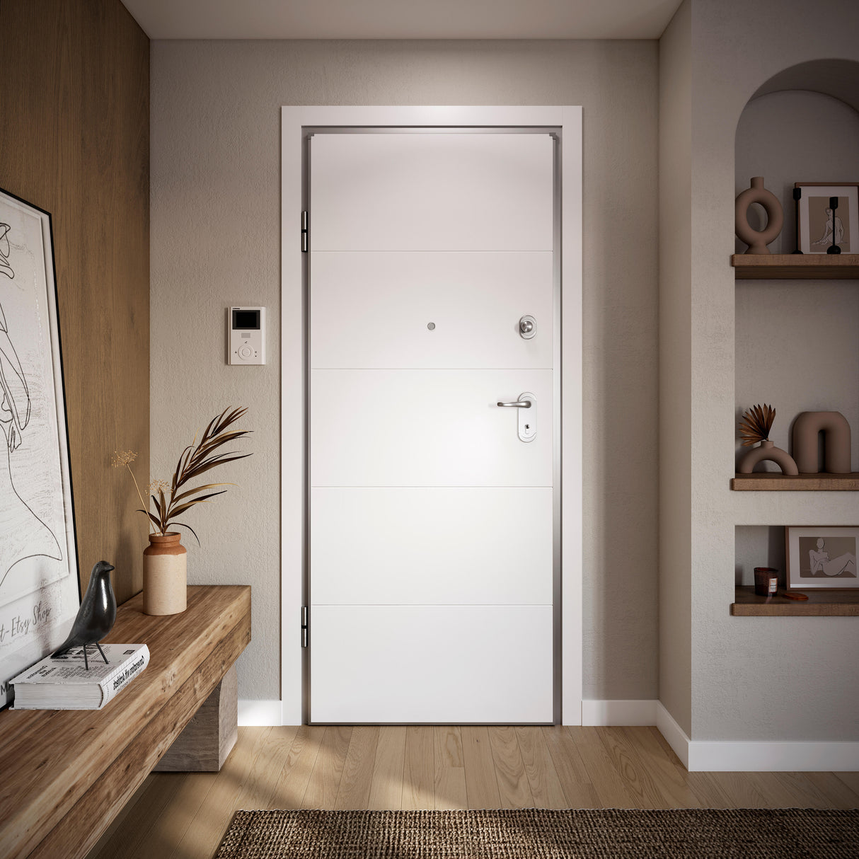 Puerta principal de madera - SOLARA