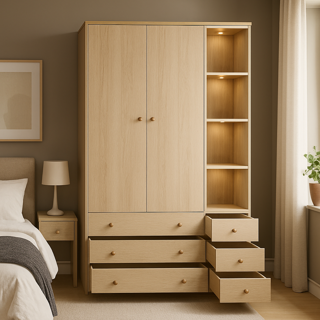 Ropero de melamina de 2 piezas   - REBECA FAMUZE