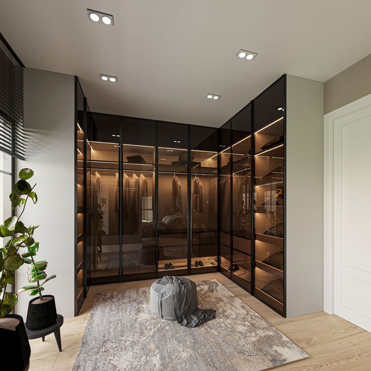 Walking Closet con vidrio y Led  - RUDE