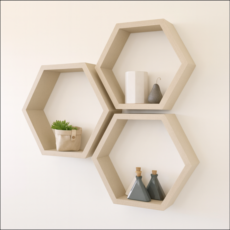 Repisa Hexagonal Flotante