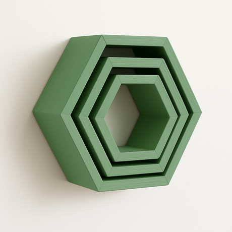 Repisa Hexagonal Flotante