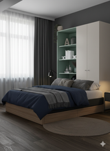 Ropero de melamina con repisas  - AGAVE FAMUZE