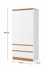Ropero moderno de melamina-OLIVO-FAMUZE