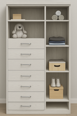 Ropero de melamina con repisas  - SARGA FAMUZE