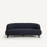 Sofa de 3P Azul oscuro opaco- BEESBURY 