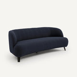 Sofa de 3P Azul oscuro opaco- BEESBURY 