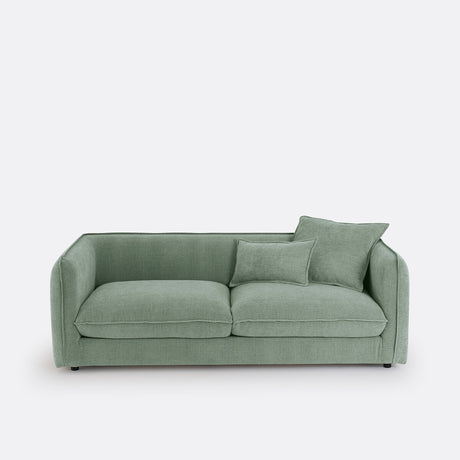 Sofa fijo de 3 Plazas Verde Grisaceo-DUMONT