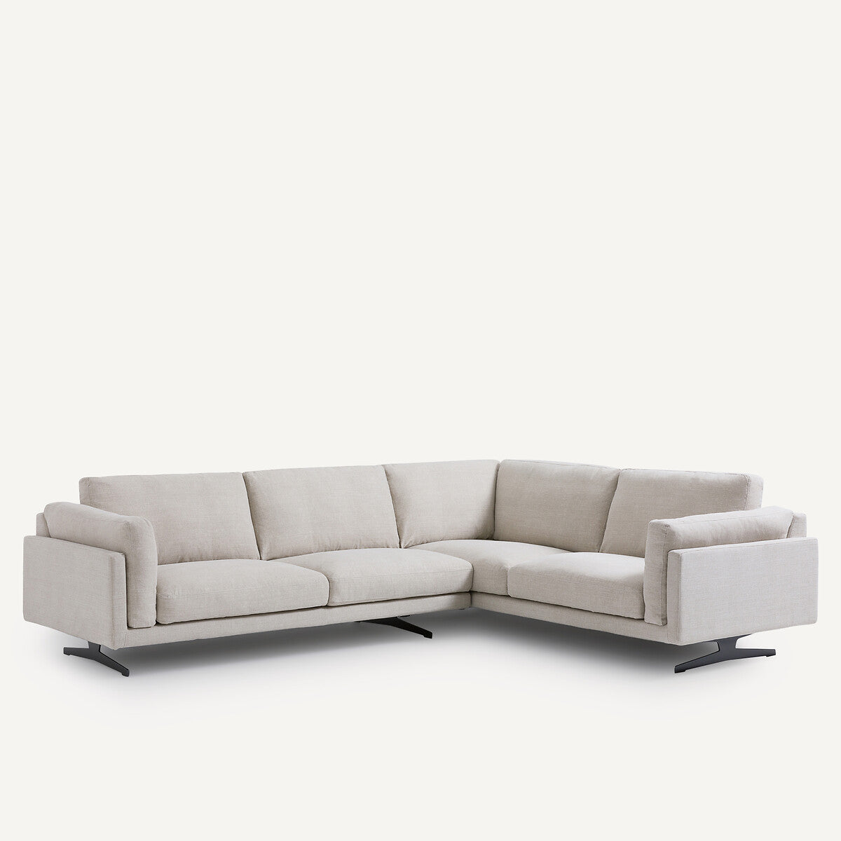 Sofá seccional  Beige - LYANNA