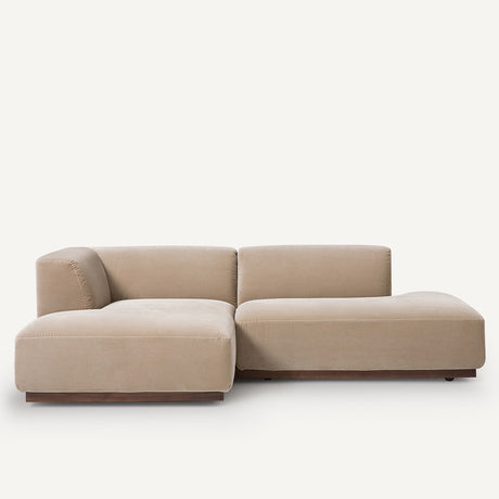 Sofá seccional Beige ceniza- CORLYS