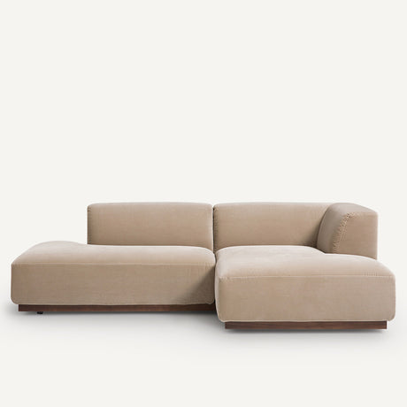 Sofá seccional Beige ceniza- CORLYS