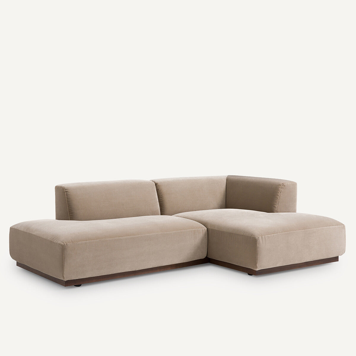 Sofá seccional Beige ceniza- CORLYS