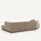 Sofa seccional abierto Beige ceniza - ARCANA