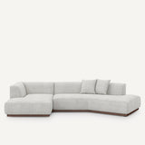 Sofa seccional abierto Gris/Blanco - ARCANA
