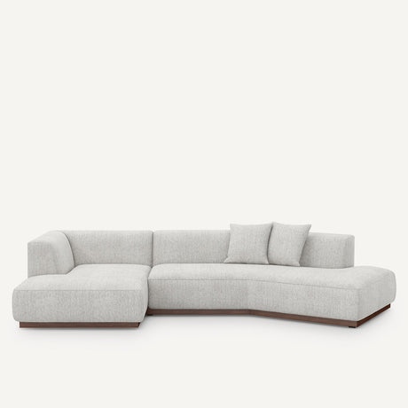 Sofa seccional abierto Gris/Blanco - ARCANA