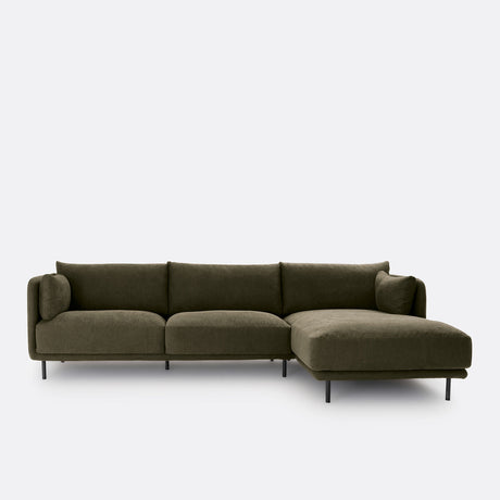 Sofa seccional verde bosque - TYRELL 