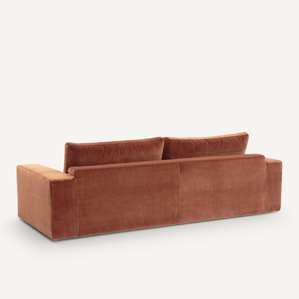 Sofá de terciopelo Terracota - BAELA