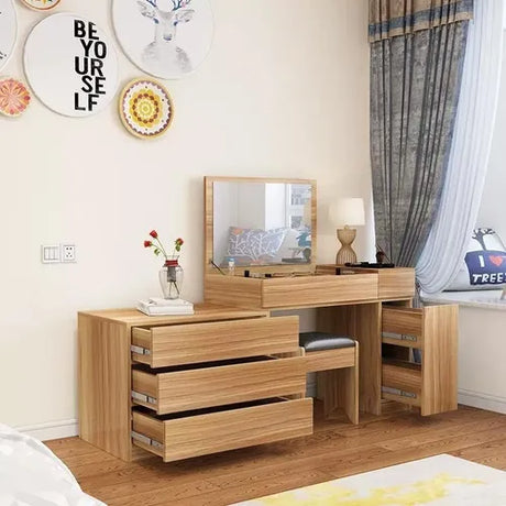 Tocador Moderno con Espejo Abatible y Cajones – AROMA FAMUZE