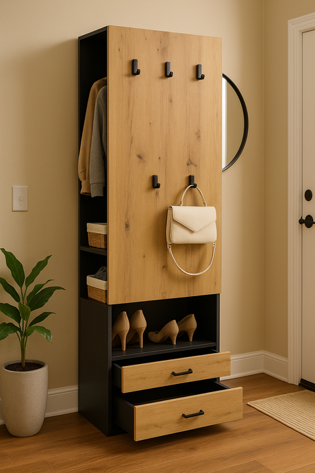 Ropero de melamina con Perchero  - ZELMA FAMUZE