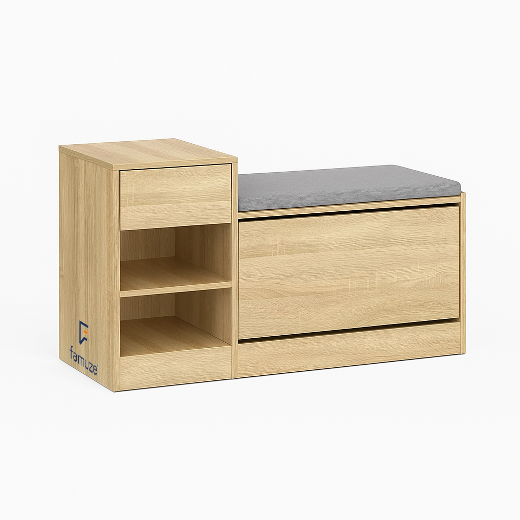 Zapatera con asiento Acolchado  - GODOY