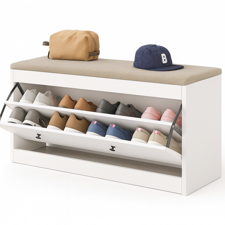 Zapatera con asiento Acolchado  - MAYRA FAMUZE