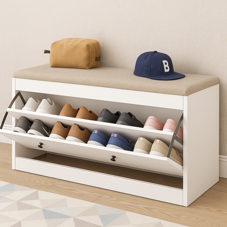 Zapatera con asiento Acolchado  - MAYRA FAMUZE