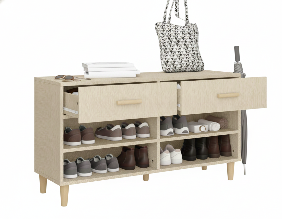 Zapatera moderna con 2 puertas  - LEROY (Copia) FAMUZE