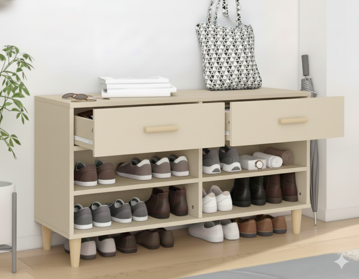 Zapatera moderna con 2 puertas  - LEROY (Copia) FAMUZE