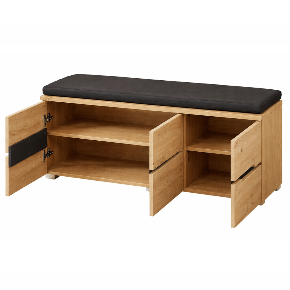 Zapatera Moderna Con Asiento Tapiz - ASHFORD FAMUZE