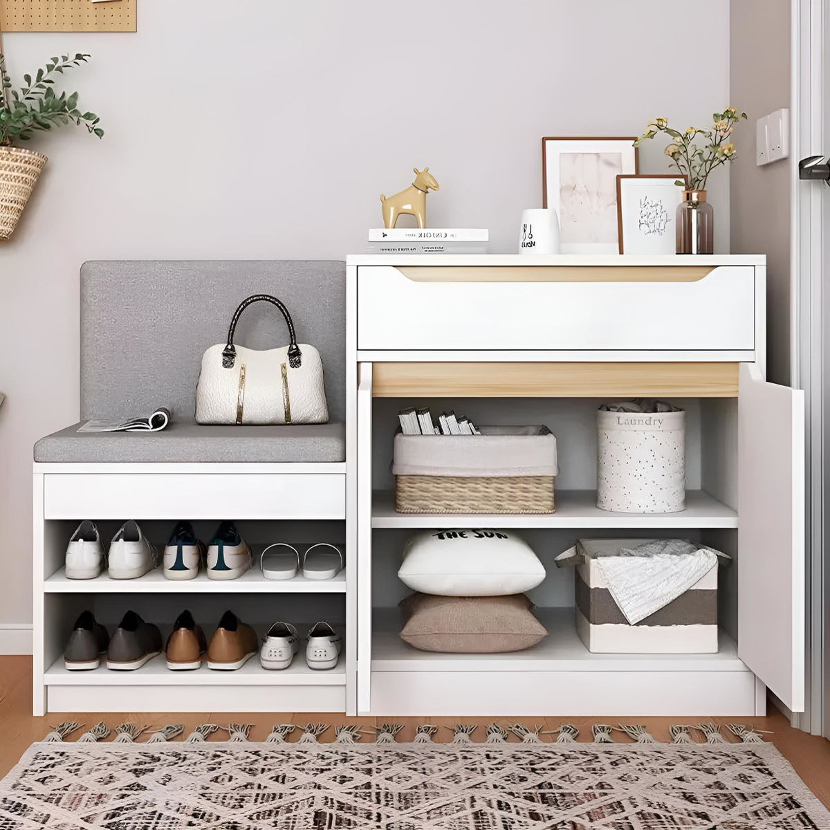 Zapatera Moderna Con Asiento - SOLVIK FAMUZE