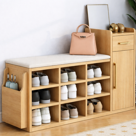 Zapatera con asiento acolchado - ALESSIA - FAMUZE