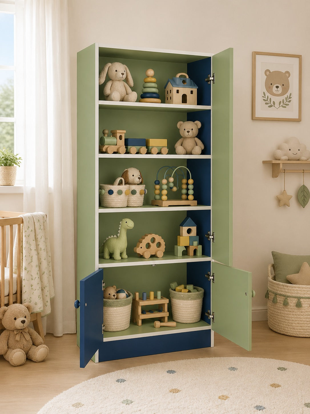 Juguetero de melamina para niños - BLUE TOY FAMUZE