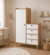 ropero de melamina para bebe - AVELLANA - FAMUZE