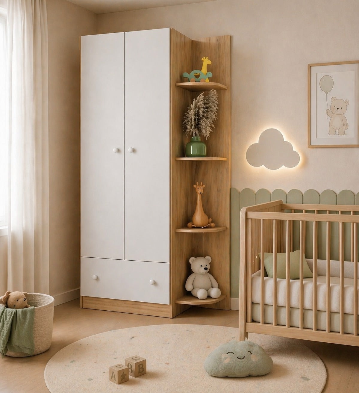 ropero de melamina para bebe  - BABY CHIC - FAMUZE