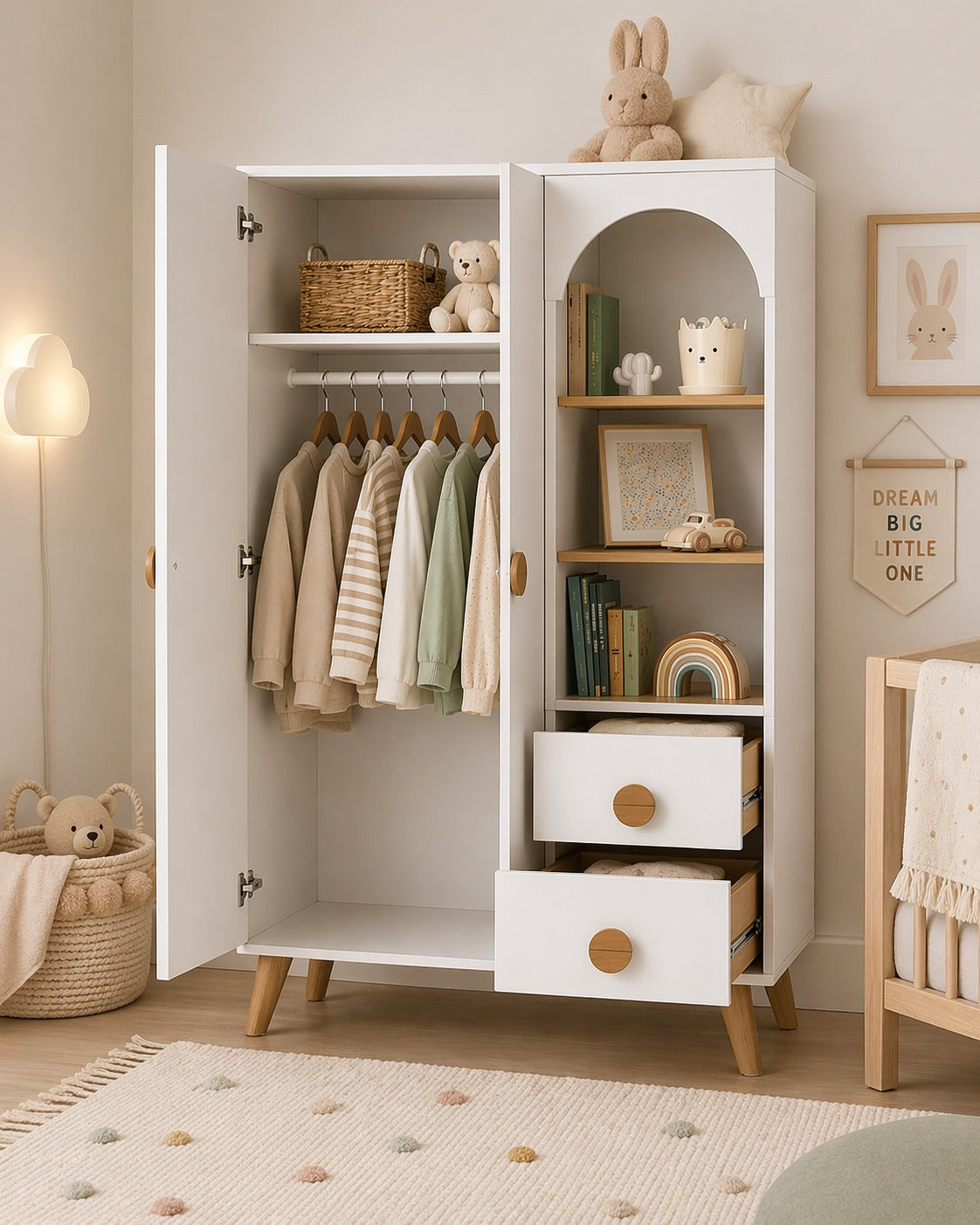 ropero de melamina para bebe - GIA - FAMUZE