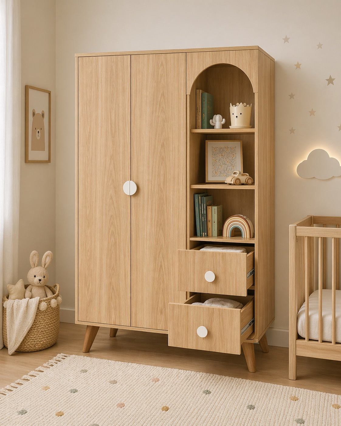 ropero de melamina para bebe - GIA - FAMUZE