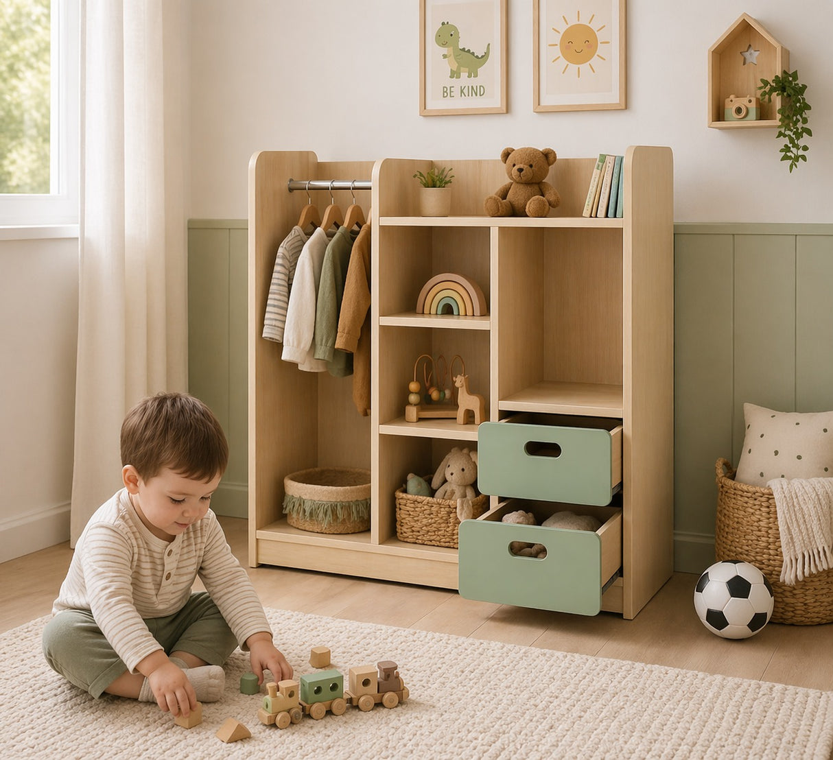 ropero de melamina para bebe - NORDICO - FAMUZE