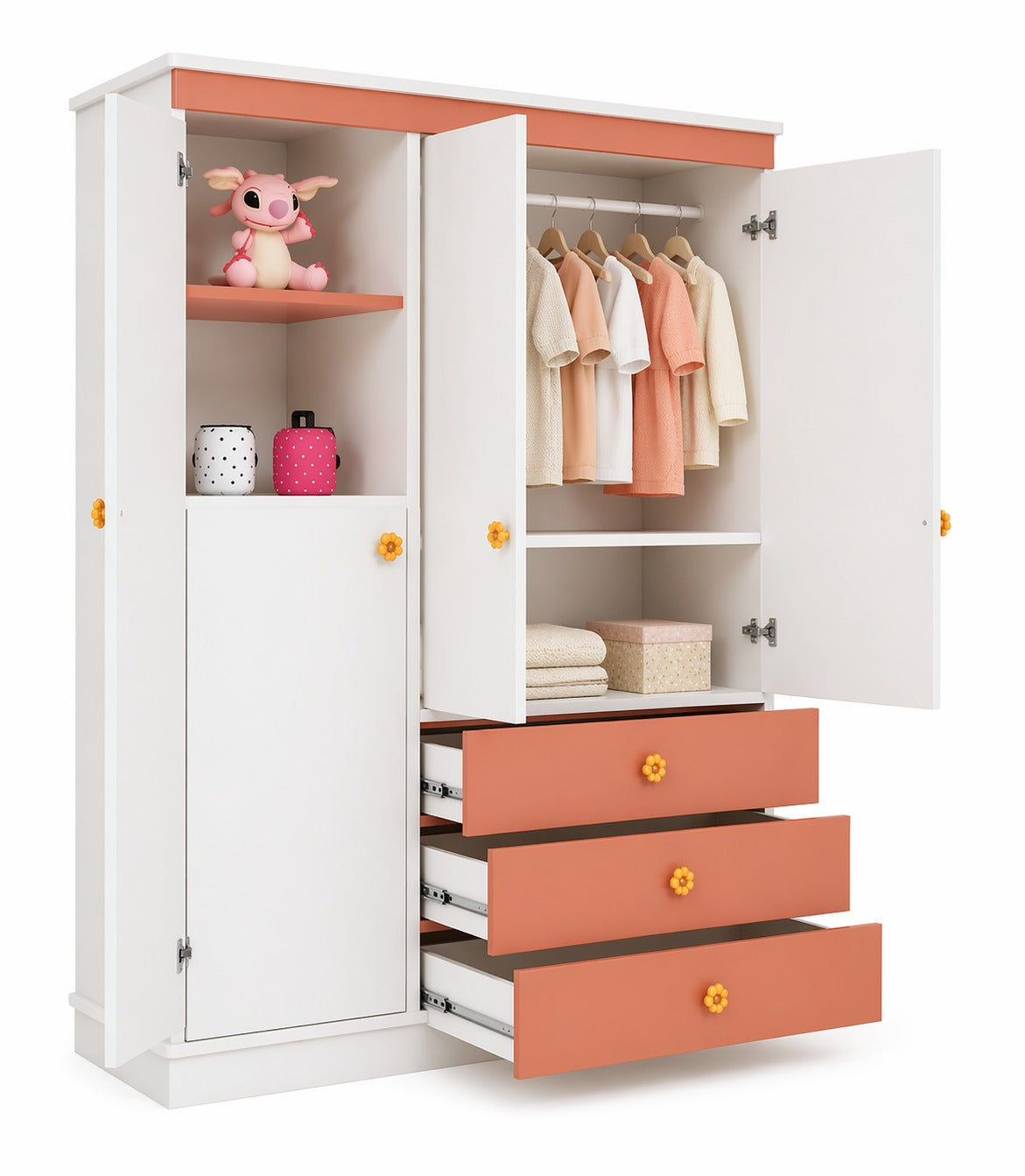 ropero de melamina para bebe - ROSA - FAMUZE